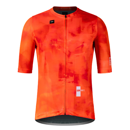 Gobik Stark unisex short sleeve cycling jersey in vivid bold pink Gerbera colorway highly breathable regular athletic training fit - Epic Sports Kenya