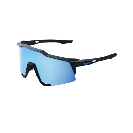 100 percent Speedcraft performance cycling sunglasses in matte black frame with high contrast HiPER red multilayer mirror shield lens - Epic Sports Kenya