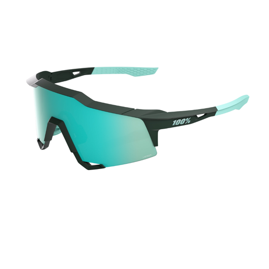 100 percent Speedcraft sport performance cycling sunglasses in Soft Tact Jupiter matte frame with premium high contrast HiPER Mint Mirror cylindrical shield lens - Epic Sports Kenya