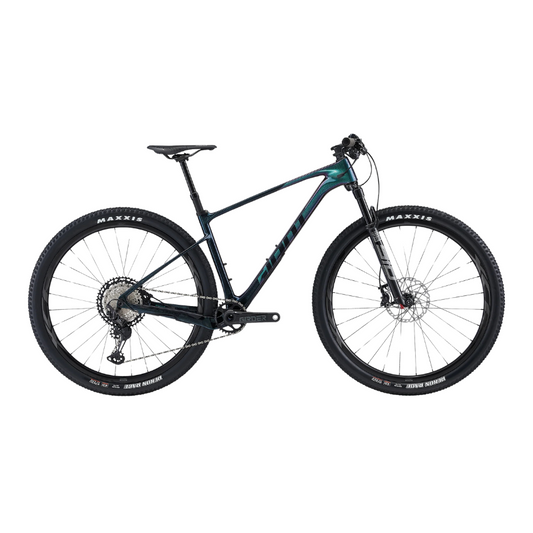 Giant XTC Advanced SL 29 1 carbon hardtail mountain bike displaying its lightweight professional grade Advanced SL composite frameset RockShox SID SL Select suspension fork Shimano Deore XT 1x12 drivetrain and Giant XCR carbon wheels - Epic Sports Kenya