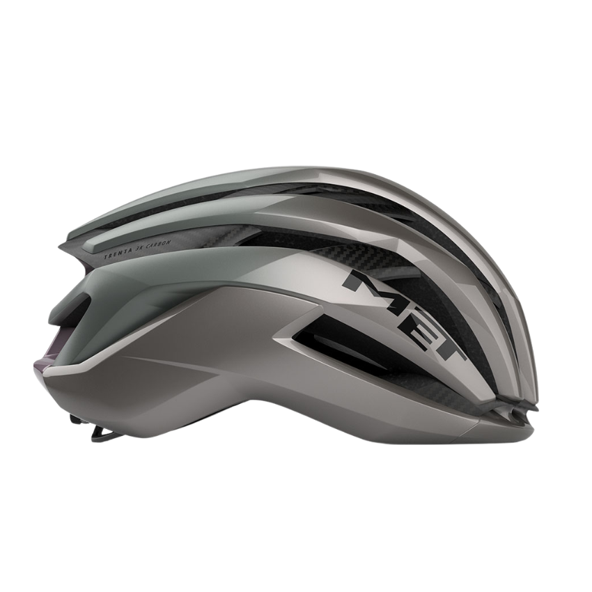 MET Trenta 3K Carbon MIPS road cycling helmet in glossy opal gray metallic - Epic Sports Kenya