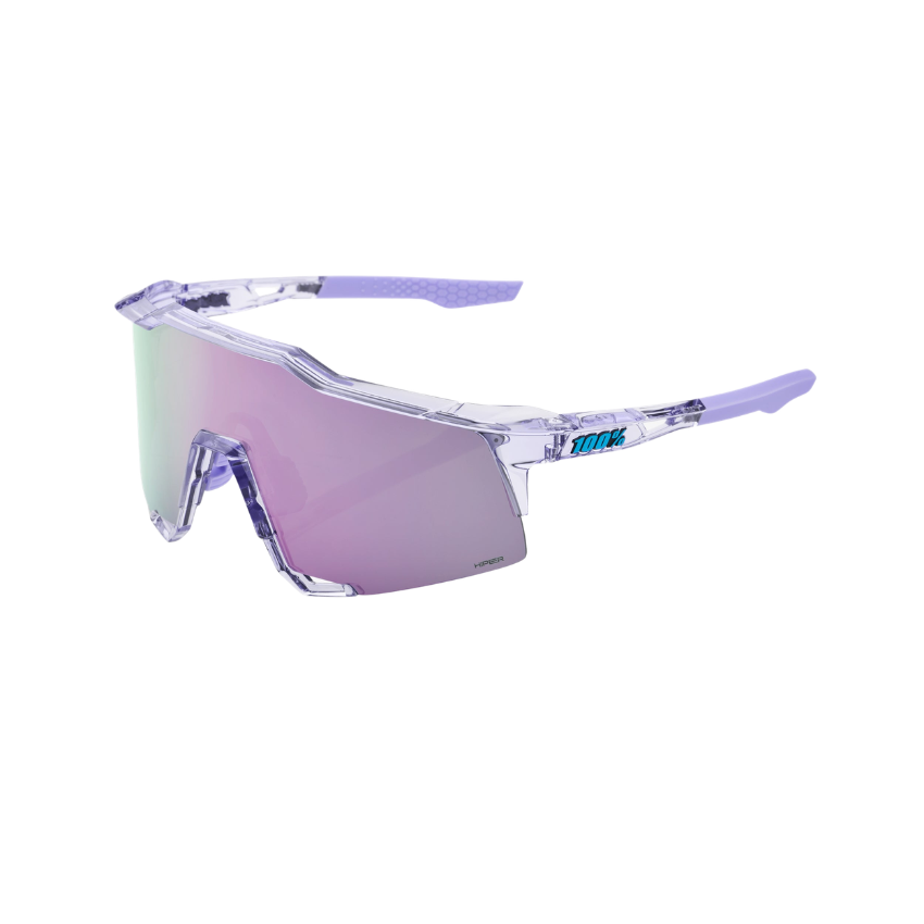 100% Speedcraft Cycling Sunglasses – Translucent Lavender / HiPER Lavender Mirror