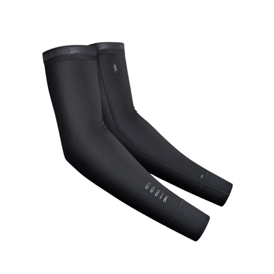 Gobik Haru unisex thermal cycling arm warmers packable water repellent micro fleece arm sleeves pitch black - Epic Sports Kenya