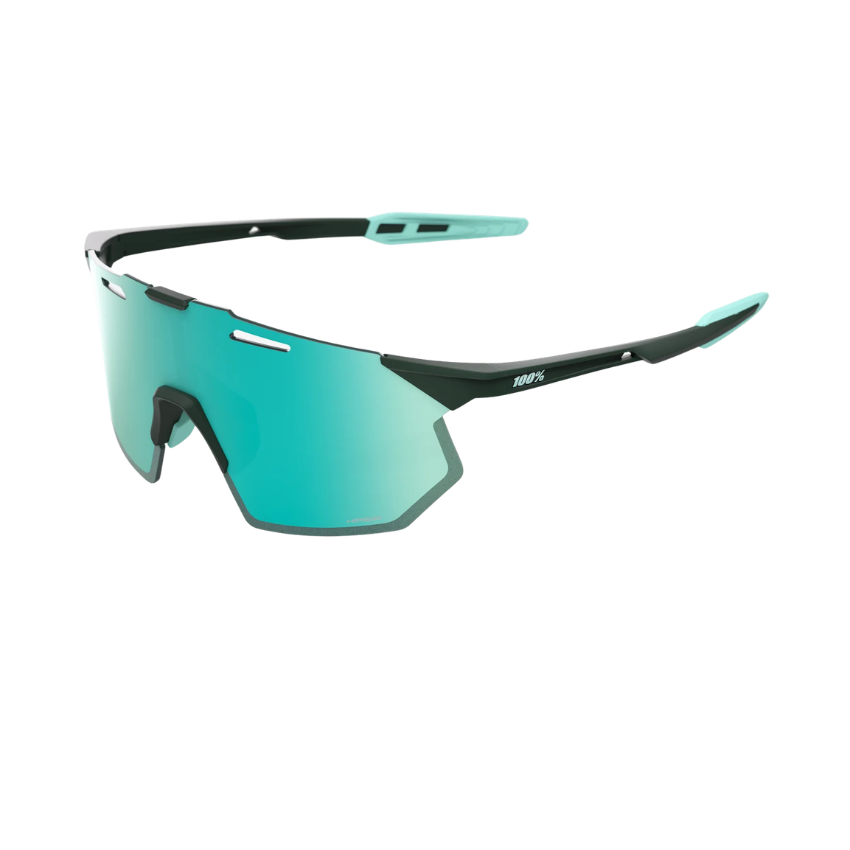 100 percent Hypercraft SQ frameless sport performance cycling sunglasses in Soft Tact Jupiter matte frame with HiPER mint mirror square shield lens and bonus clear lens - Epic Sports Kenya