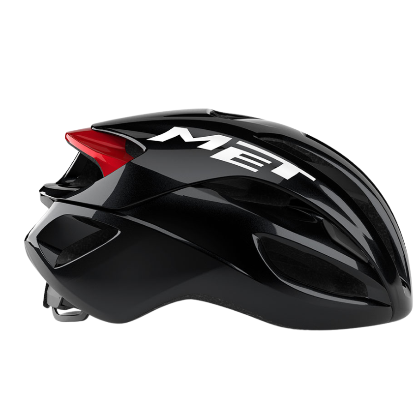 MET Rivale MIPS road cycling helmet in glossy black and red racing finish - Epic Sports Kenya