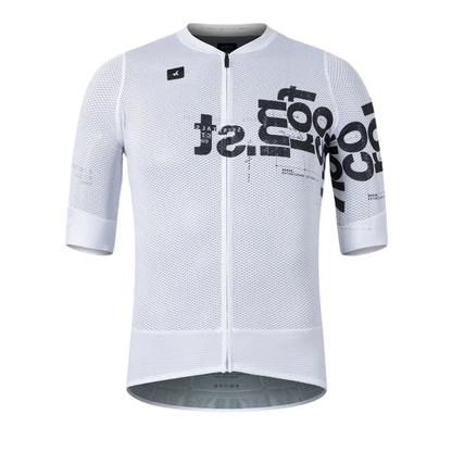 Gobik Carrera 2.0 unisex short sleeve cycling jersey in unique typographic Monospace edition ultra slim pro peloton aerodynamic fit - Epic Sports Kenya
