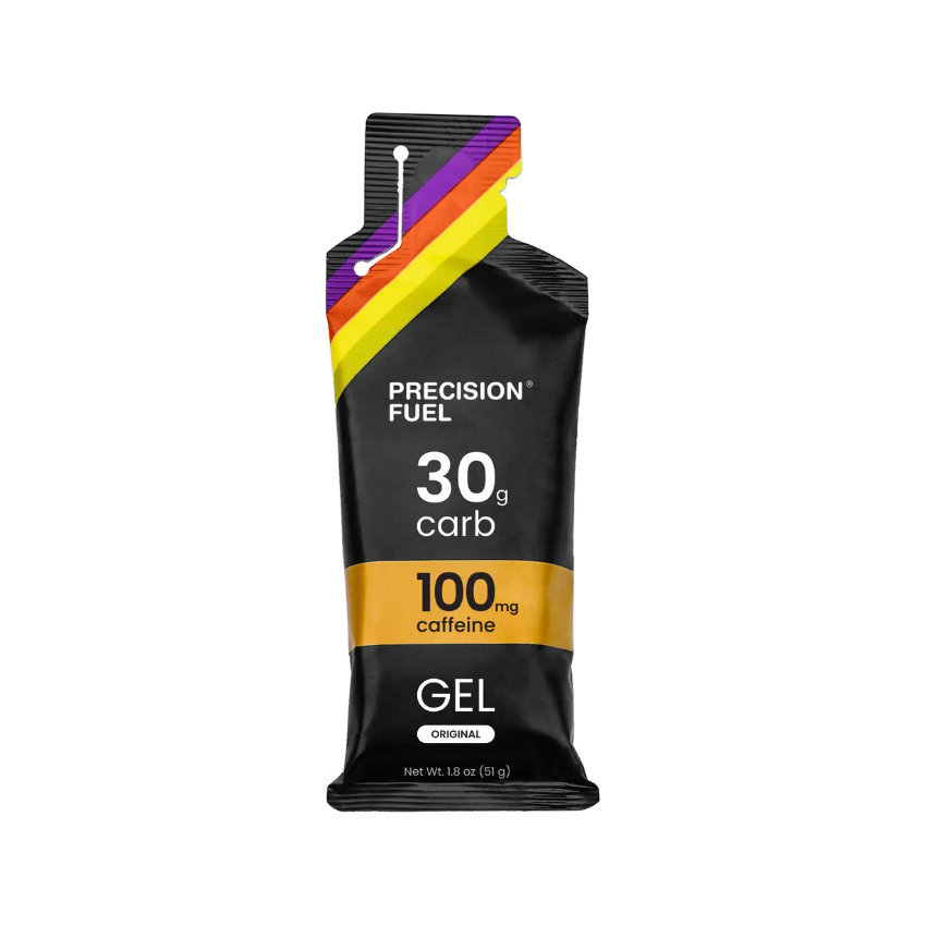 Precision Fuel and Hydration PF 30 plus caffeine endurance energy gel sachet showing 30g carbohydrate delivery profile and 100mg anhydrous caffeine formulation - Epic Sports Kenya