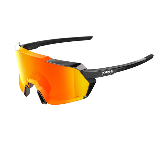 100 percent Korbin performance sports sunglasses in gloss metallic black frame with high contrast HiPER silver mirror shield lens - Epic Sports Kenya