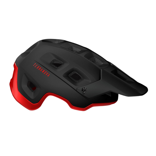 MET Terranova MIPS mountain bike helmet in matte black and glossy red racing finish - Epic Sports Kenya