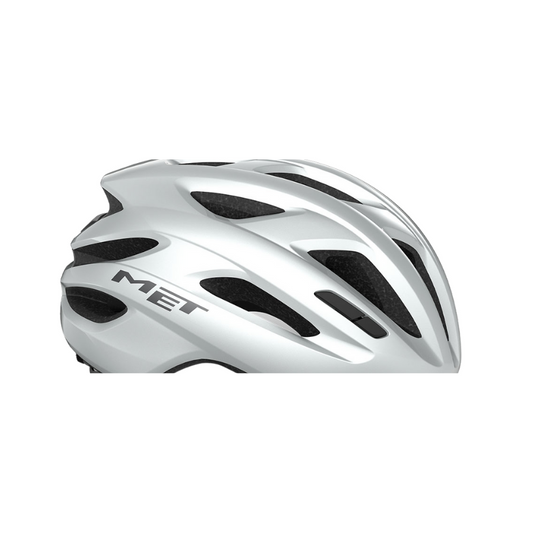 MET Idolo road cycling helmet in glossy white finish with integrated rear LED safety light - Epic Sports Kenya
