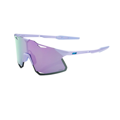 100 percent Hypercraft rimless cycling sunglasses in gloss lavender with premium carbon fiber UltraCarbon temple arms and HiPER lavender mirror lens - Epic Sports Kenya