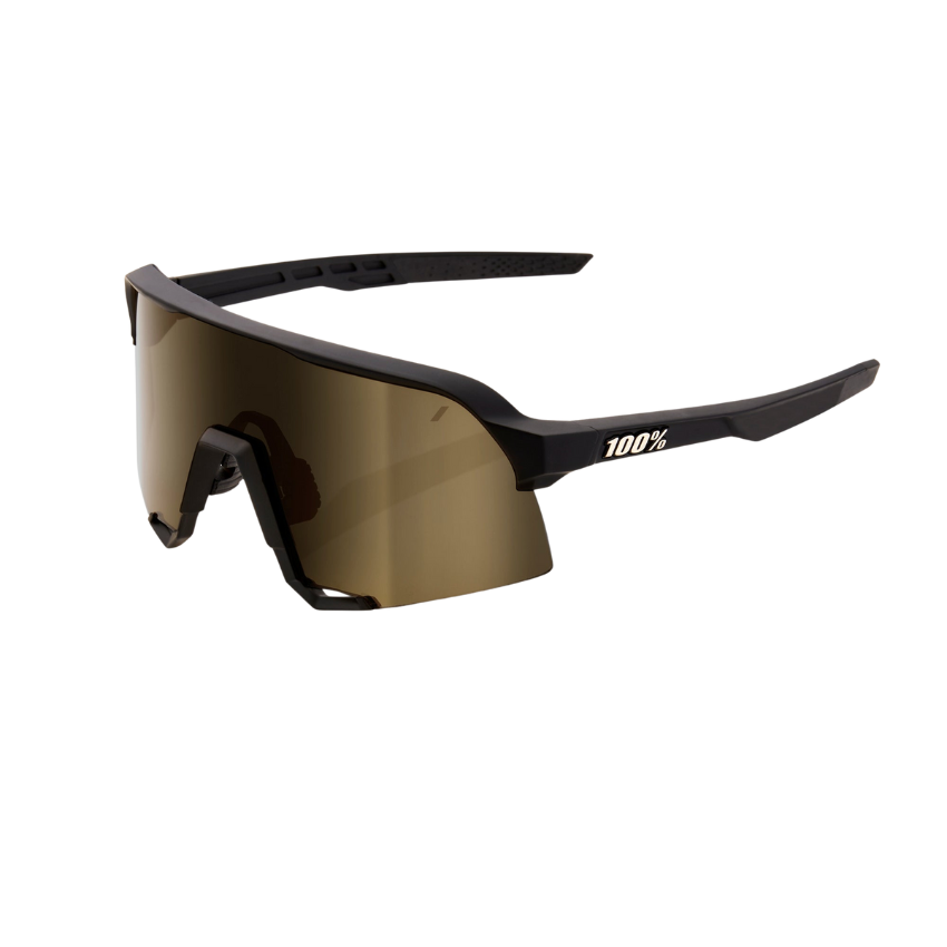 100 percent Speedcraft performance cycling sunglasses in matte soft tact black frame with high contrast HiPER red mirror shield lens - Epic Sports Kenya