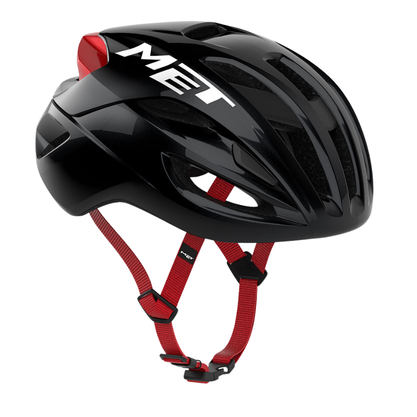 MET Rivale MIPS Road Cycling Helmet – Black Red Glossy