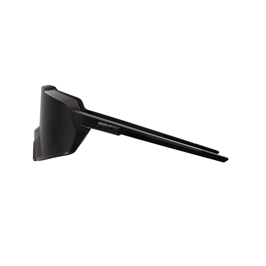 100% Korbin Cycling Sunglasses – Matte Black / Black Mirror