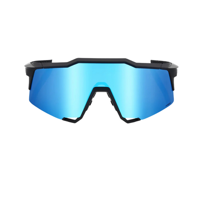 100% Speedcraft Cycling Sunglasses – Matte Black – HiPER Red Mirror