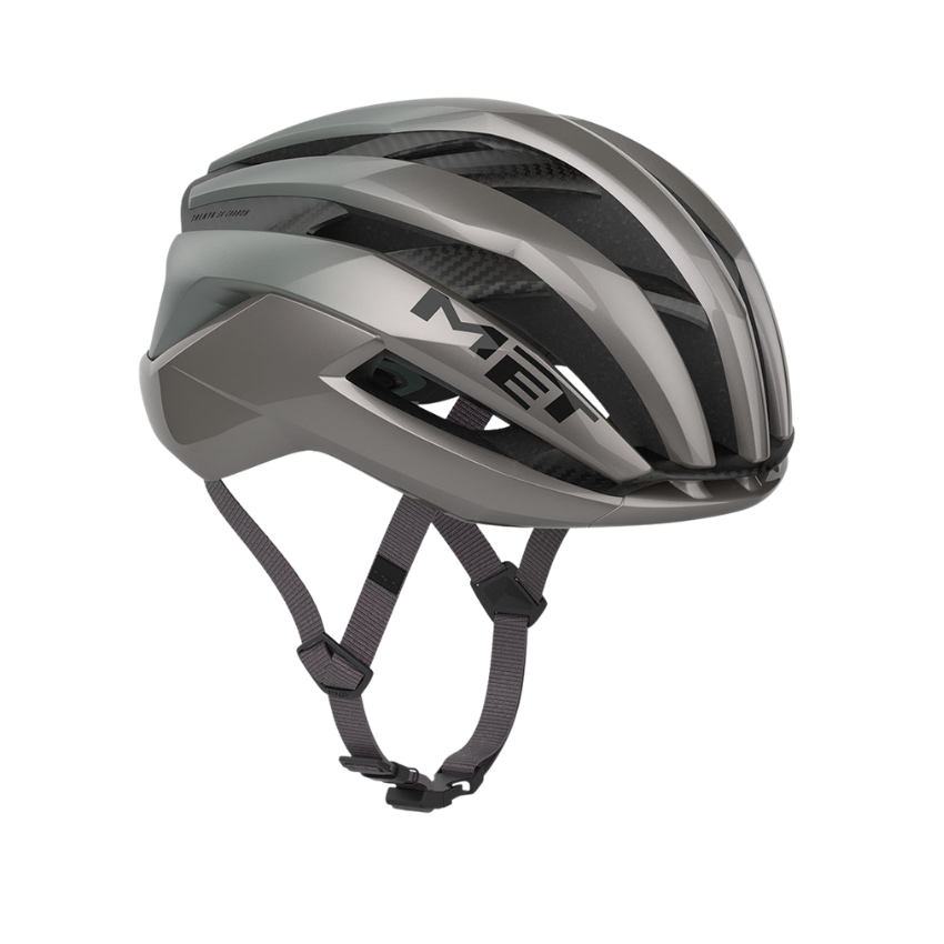 MET Trenta 3K Carbon MIPS Road Helmet – Opal Gray Glossy