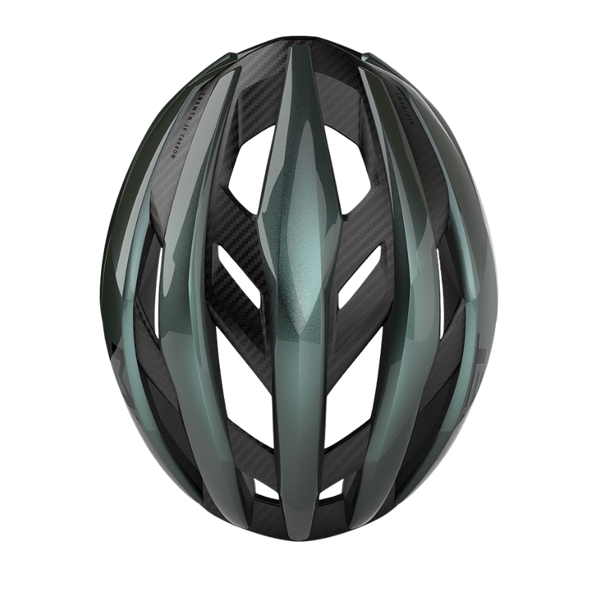 MET Trenta 3K Carbon MIPS Road Helmet – Hyper Teal Glossy