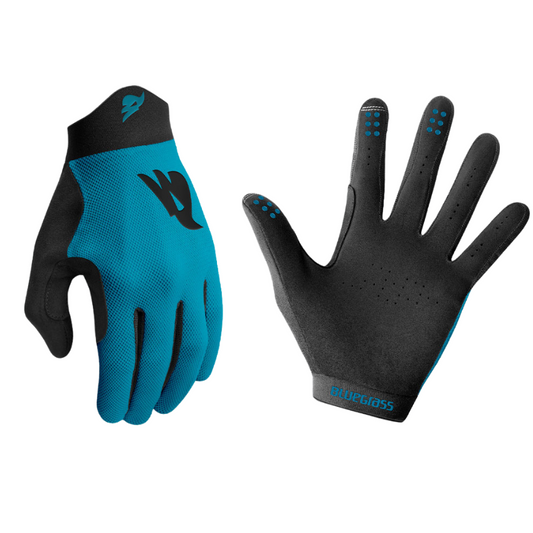 Bluegrass Union full finger cycling gloves in racing blue mesh with perforated single piece unpadded palm - Epic Sports Kenya