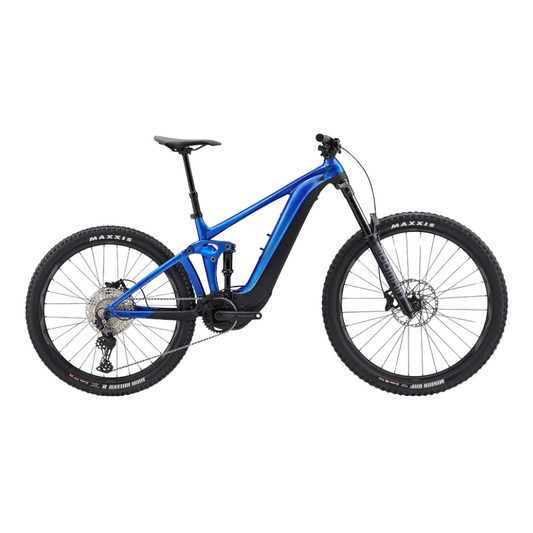 Giant Reign E+ 3 full suspension electric enduro mountain bike displaying its integrated ALUXX SL alloy frame mid drive Yamaha powered SyncDrive Pro motor Maestro rear suspension and mullet wheel setup - Epic Sports Kenya