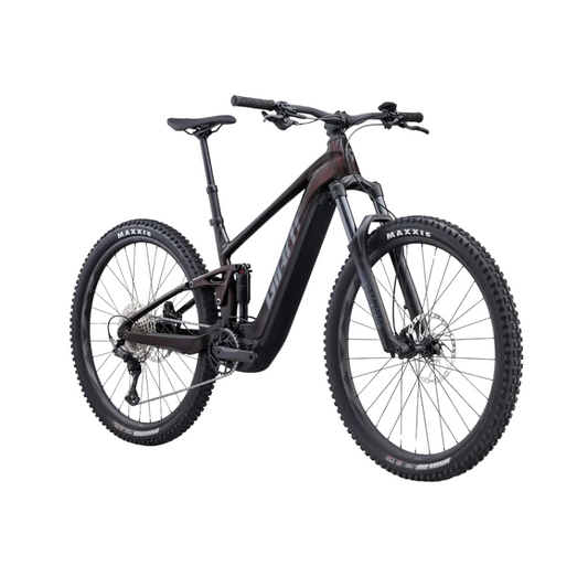 Giant Stance E+ 1 Pro full suspension electric trail mountain bike displaying its integrated ALUXX SL alloy frame mid drive Yamaha powered SyncDrive Pro motor air shock and Maxxis tubeless tires - Epic Sports Kenya