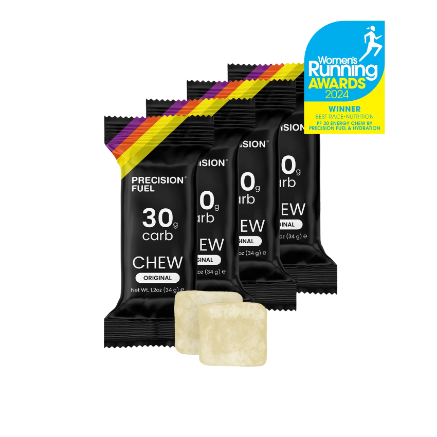 Precision Fuel and Hydration PF 30 endurance energy chew bar packaging showing 30g carbohydrate delivery profile and soft easy chew solid texture - Epic Sports Kenya