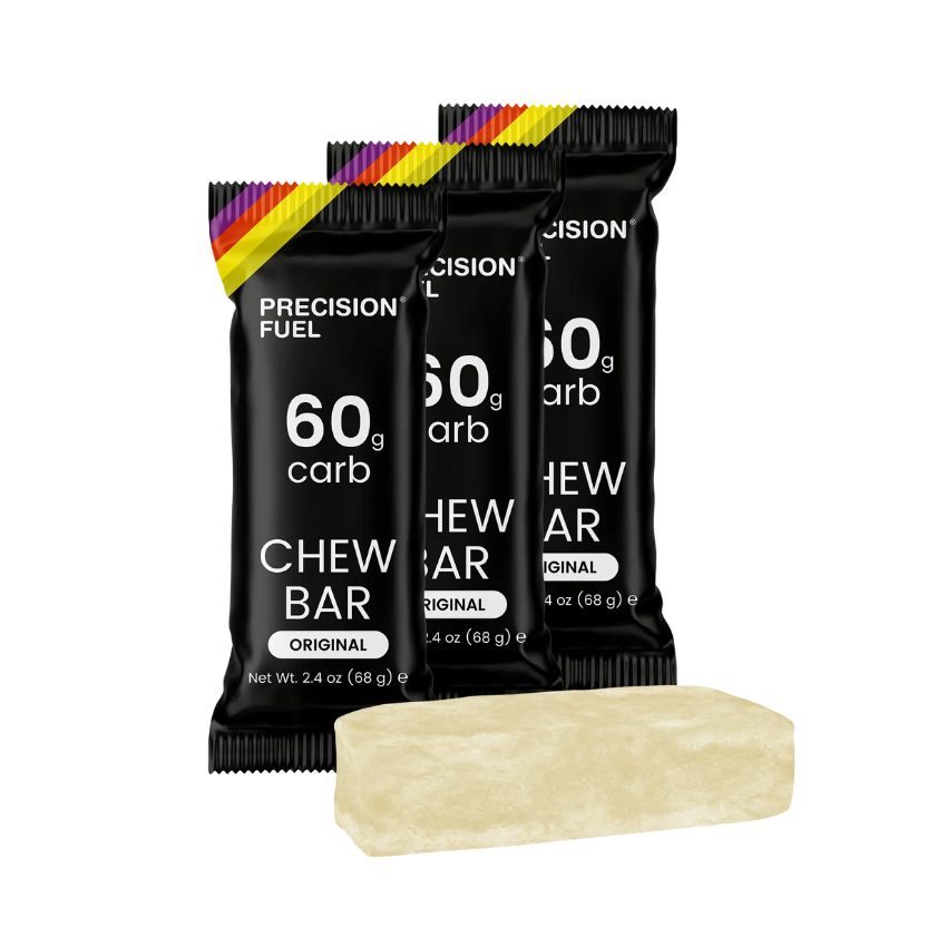 Precision Fuel and Hydration PF 60 endurance energy chew bar packaging showing 60g carbohydrate delivery profile with pre scored halves and soft texture - Epic Sports Kenya