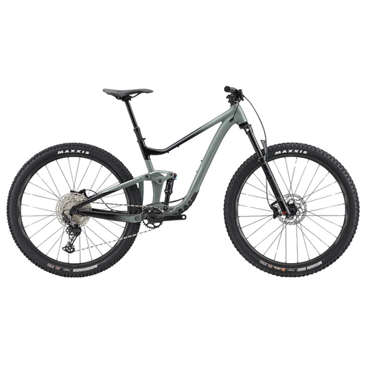 Giant Trance 29 2 2023 short-travel full-suspension trail mountain bike displaying its ALUXX SL alloy frame Maestro rear suspension Fox Float shock Marzocchi Bomber Z2 fork and Maxxis tubeless tires - Epic Sports Kenya