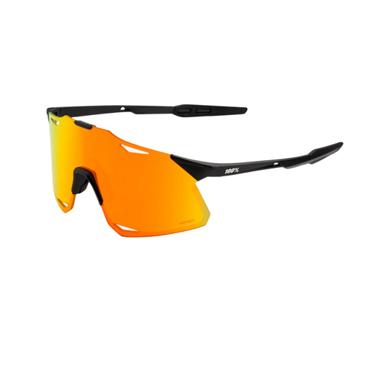 100 percent Hypercraft ultra lightweight 23g frameless cycling sunglasses in matte black with high contrast HiPER red multilayer mirror shield lens - Epic Sports Kenya