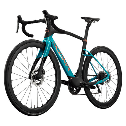 Pinarello New Dogma X Shimano Dura-Ace Di2 PM Carbon Endurance Road Bike – AQUA VEIL – Princeton Grit 4540 X – front three quarter