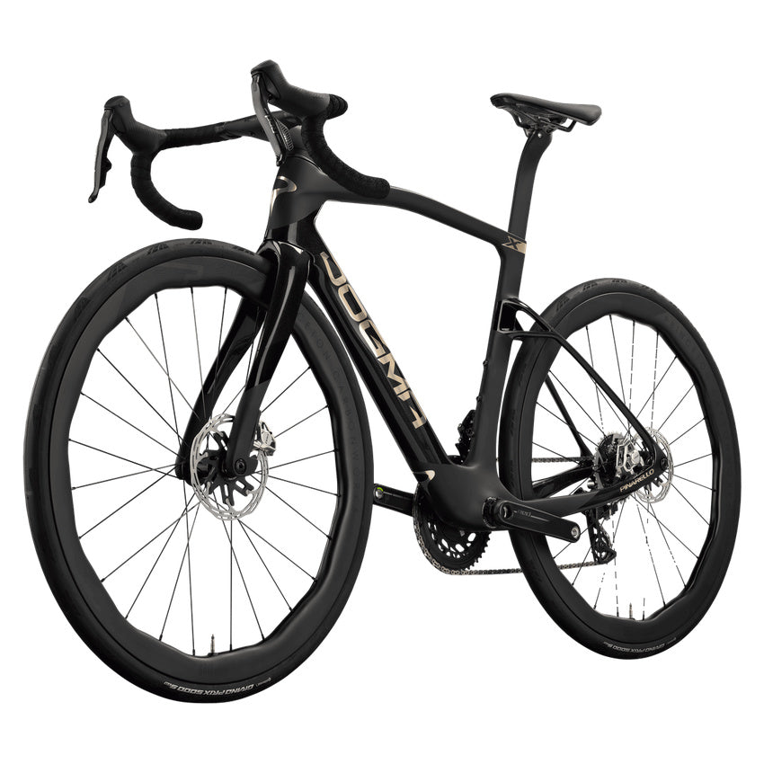 Pinarello New Dogma X Shimano Dura-Ace Di2 PM Carbon Endurance Road Bike – ETNA LUCENTE – Princeton Grit 4540 X – front three quarter